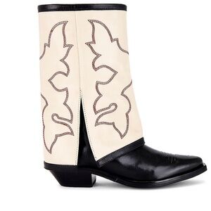 REVOLVE x shutz clay west boot in black off white and fire flame brand new